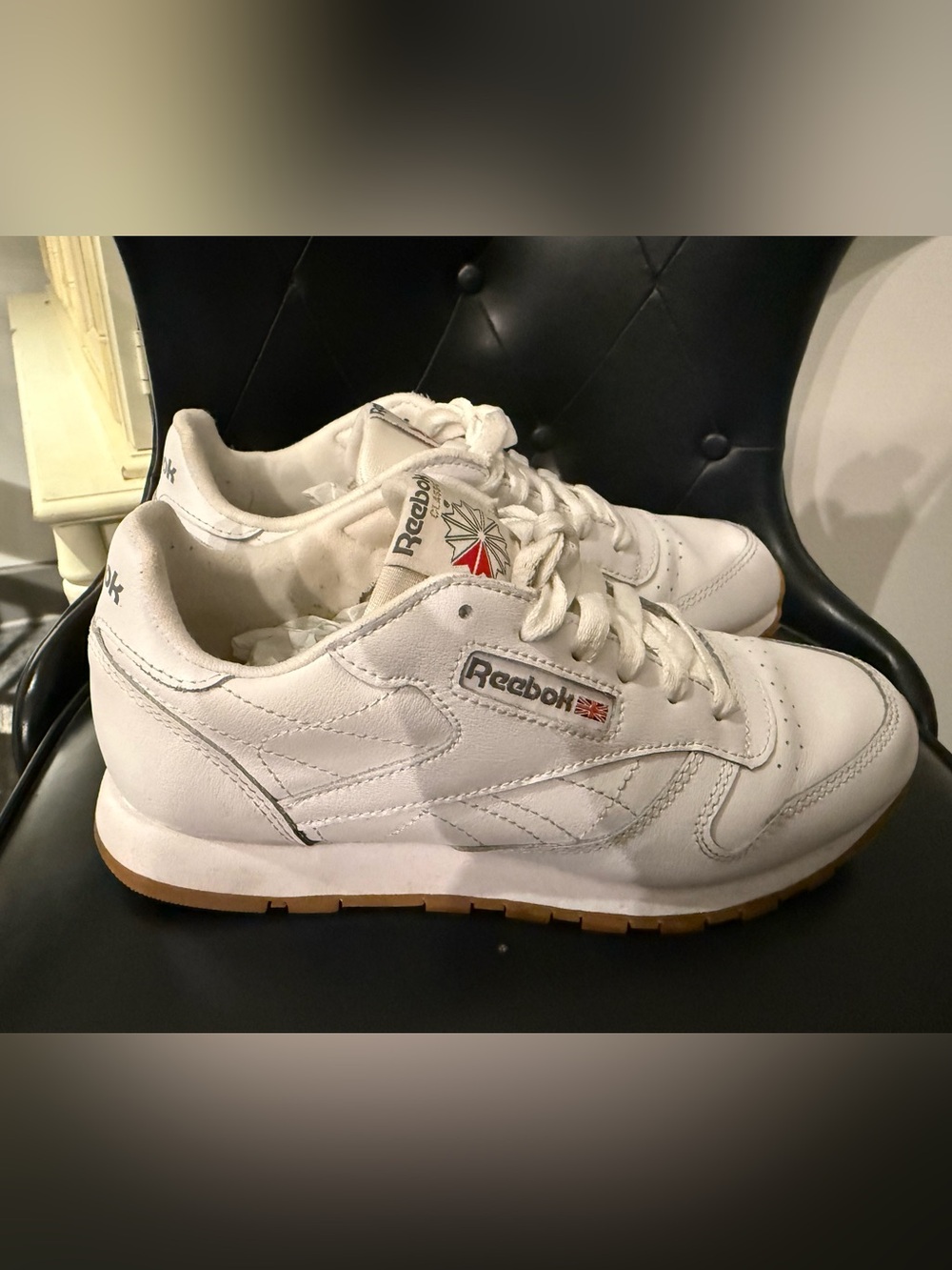 Reebok Classic Women’s White Leather Sneakers
